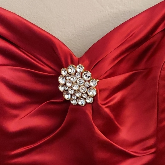 NWT MILLY 2 Ruby Red Sweetheart Silk Dress - Picture 3 of 16